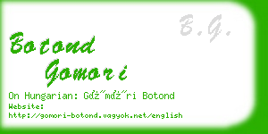 botond gomori business card